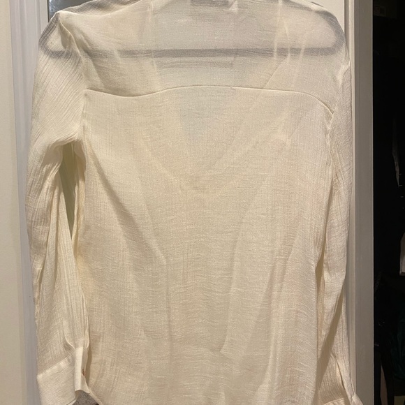 ZARA Women’s Creme Button Down Top With Camisole - Picture 4 of 4